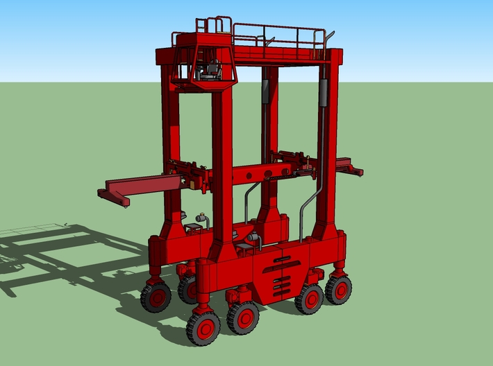 N Intermodal Straddle Carrier - No Safety Rails 3d printed 