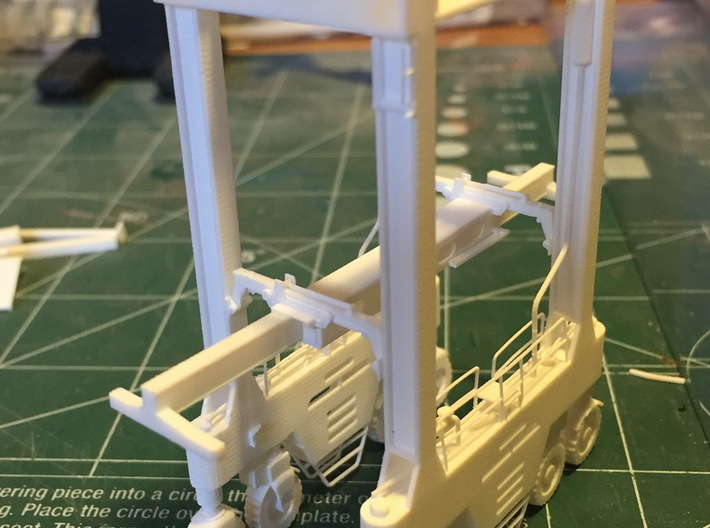 N Intermodal Straddle Carrier - No Safety Rails 3d printed