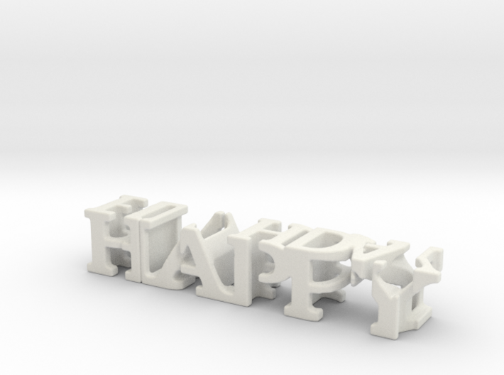 3dWordFlip: happy/birthday 3d printed