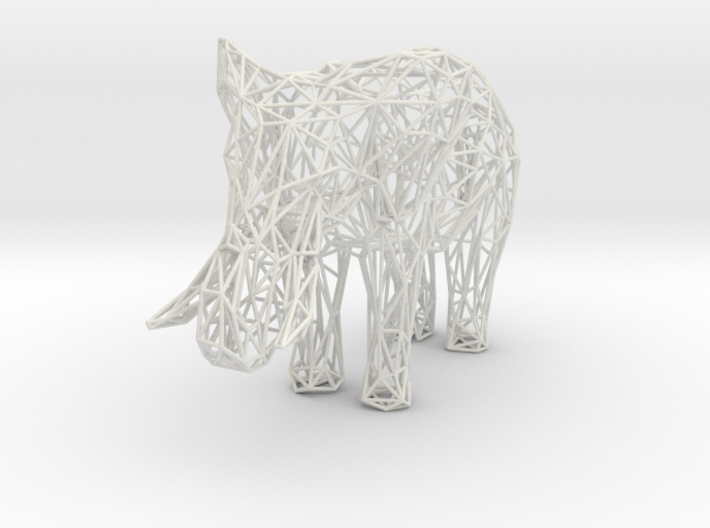 Wireframe Elephant XXL 3d printed