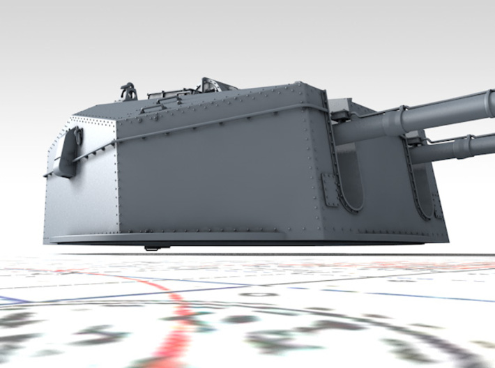 1/350 HMS Tiger Class 6"/50(15.2cm) QF MKN5 Gun x2 3d printed 3d render showing product detail