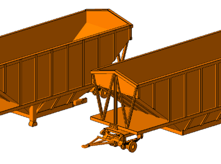 1/50th Wesco type Hopper bottom trailers 3d printed 