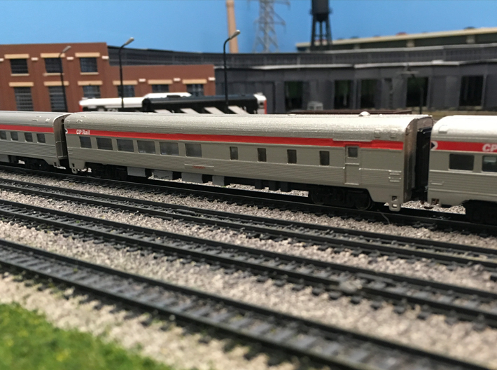 Via Rail Dining Car  in NScale  3d printed customer 3Dprinted & painted shell