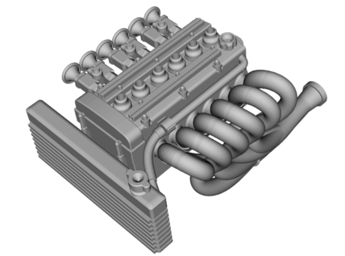 Carbed Inline 6 Twin Cam motor 3d printed