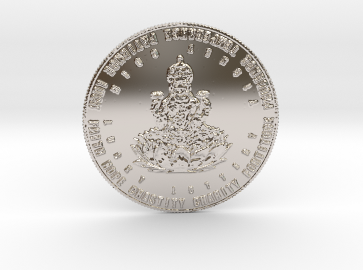 Coin of 9 Virtues Maha Lakshmi 3d printed