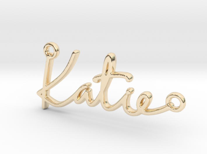 Katie Script First Name Pendant 3d printed