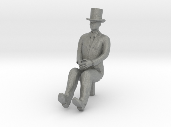 HO Scale Sitting Man 3d printed This is a render not a picture