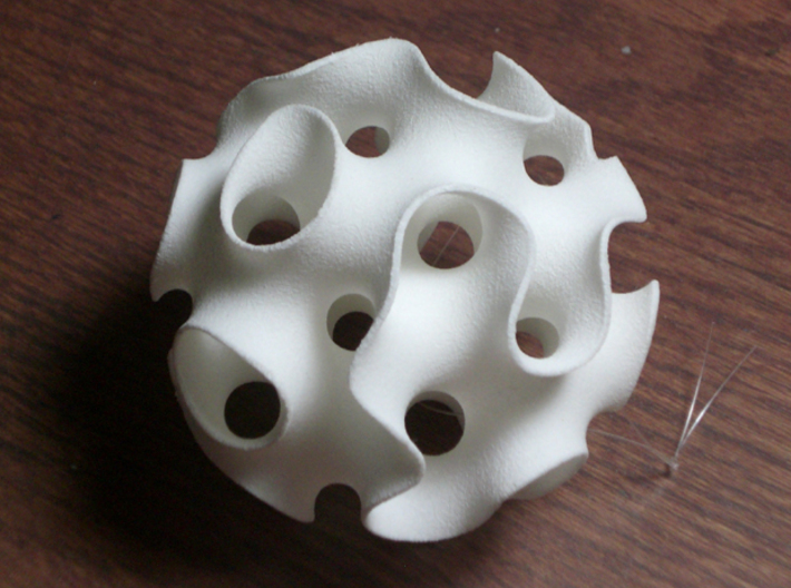Schwartz D Sphere, small 3d printed Schwartz D 8 cell sphere