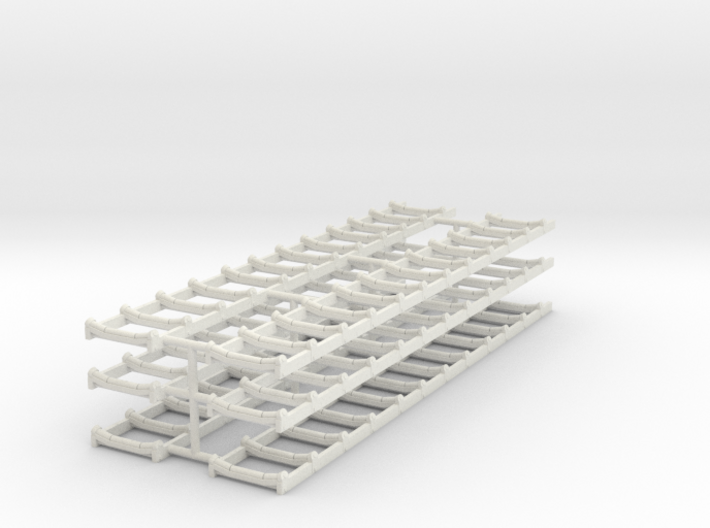 1/64th Set of six conveyor racks 3d printed