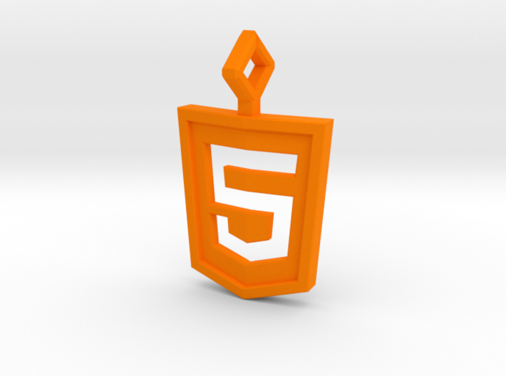 HTML 5 Keychain 3d printed 