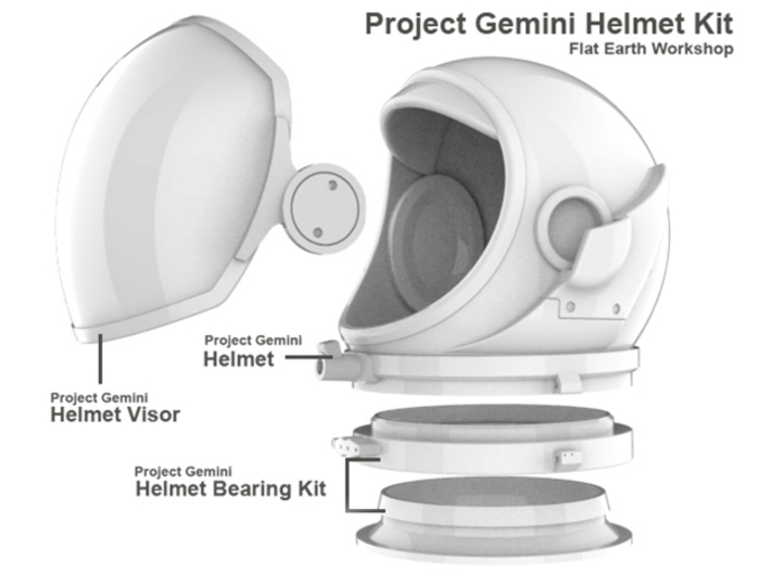 Gemini Helmet 1/6 Scale 3d printed 