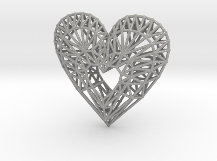 Geometric Heart Pendant 3d printed