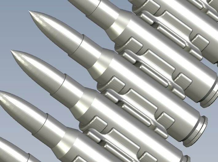 1/15 scale 7.62x51mm NATO ammunition x 50 rounds 3d printed 