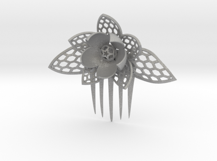 HoneyComb Flower Pin 3d printed