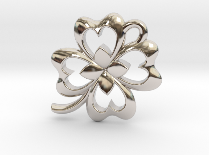 4 Leaf Clover Charm (with Cut-Out) 3d printed