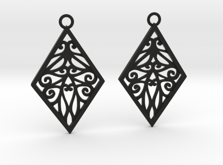 Tiana earrings 3d printed