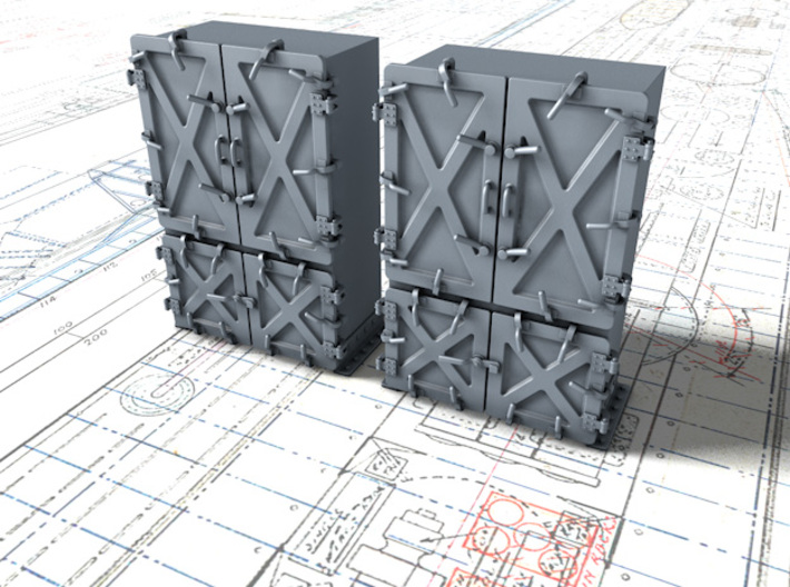 1/35 Royal Navy 4&quot; Ready Use Lockers (Large) x2 3d printed 1/35 Royal Navy 4&quot; Ready Use Lockers (Large) x2