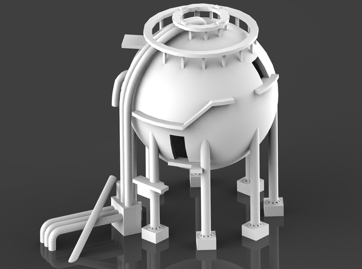 Rust Sphere/Dome Tank 3d printed