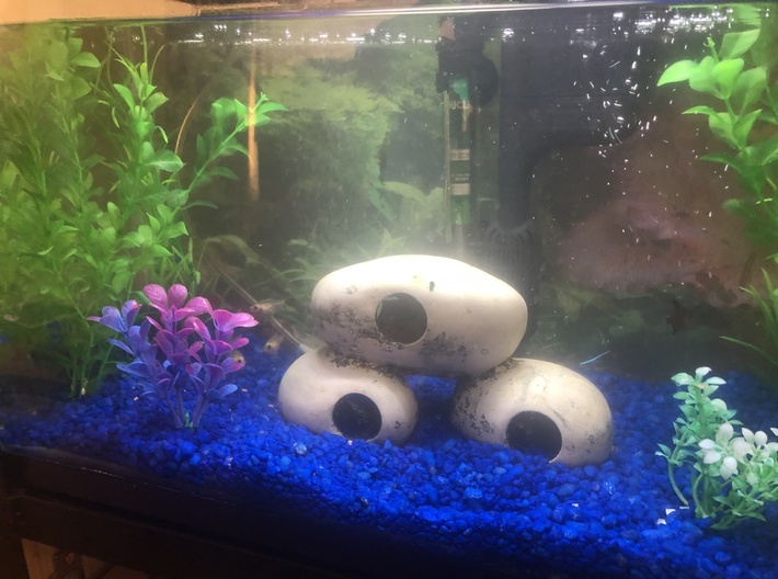 Fish Tank Artificial Plant Holder 3d printed plants after gravel