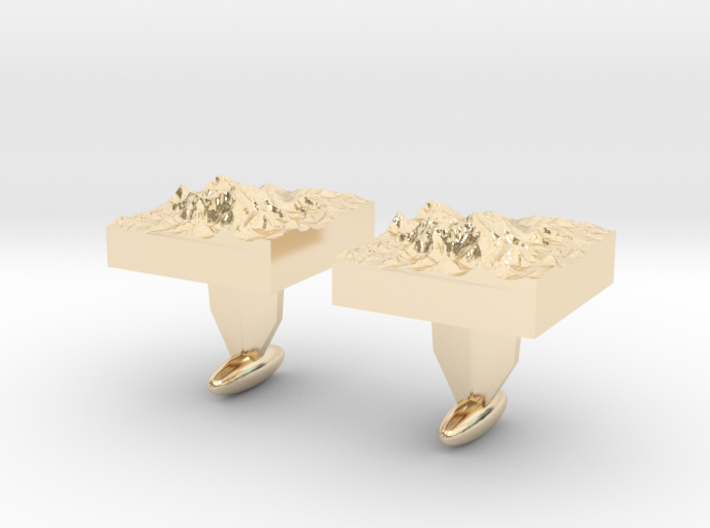 Mt. Everest cuff links 3d printed