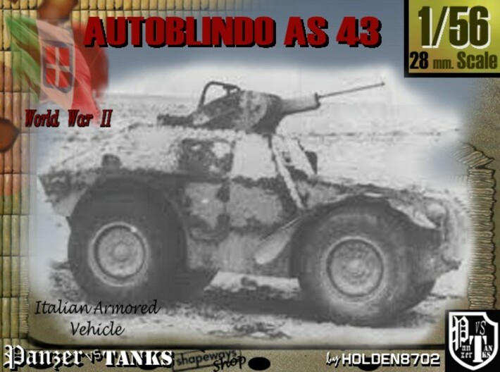 1-56 Autoblindo AS43 3d printed 