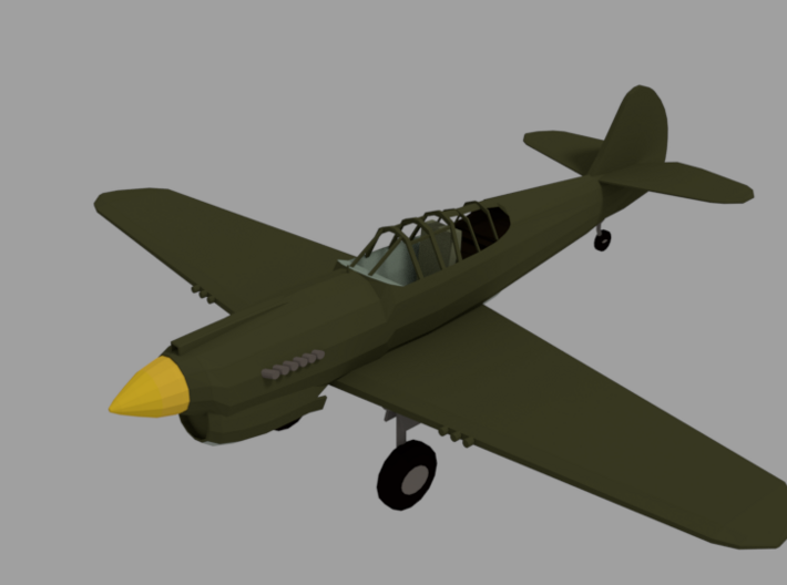 Curtiss P-40 Warhawk 3d printed 