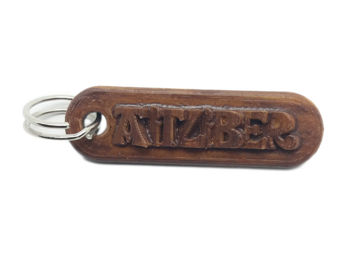 AITZIBER Personalized keychain embossed letters 3d printed 