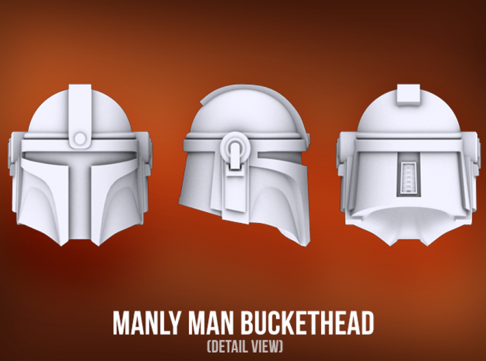 Manly Buckethead Sampler (x3) 3d printed 