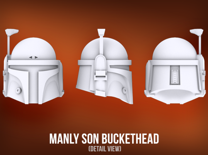 Manly Son Bucketheads (x7) 3d printed 