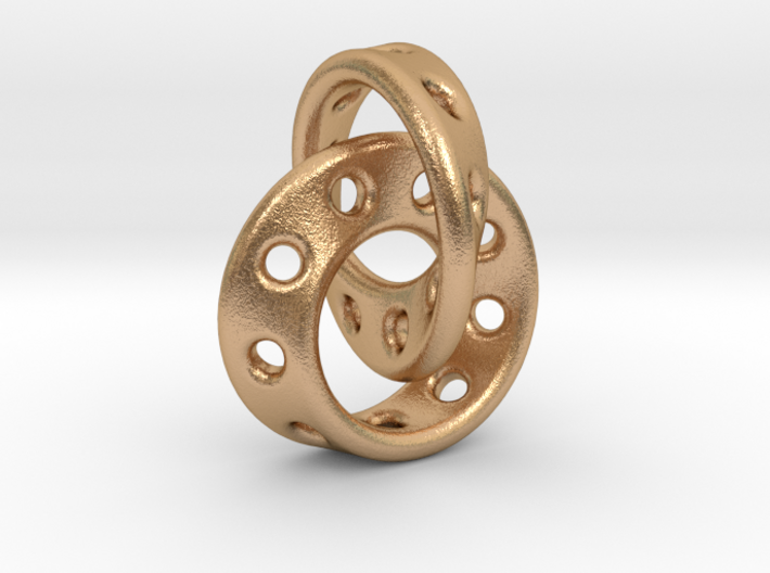 Möbius Band pendant interlocked 3d printed