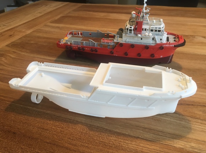 Lewek Kea, Hull (1:200, RC) 3d printed hull as it comes printed