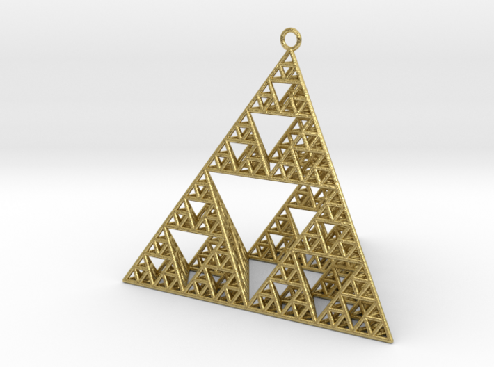 Sierpinski Tetrahedron earring with 64mm side 3d printed