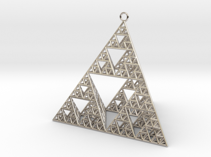 Sierpinski Tetrahedron earring with 64mm side 3d printed
