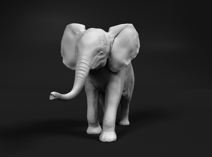 African Bush Elephant 1:96 Running Male Calf 3d printed