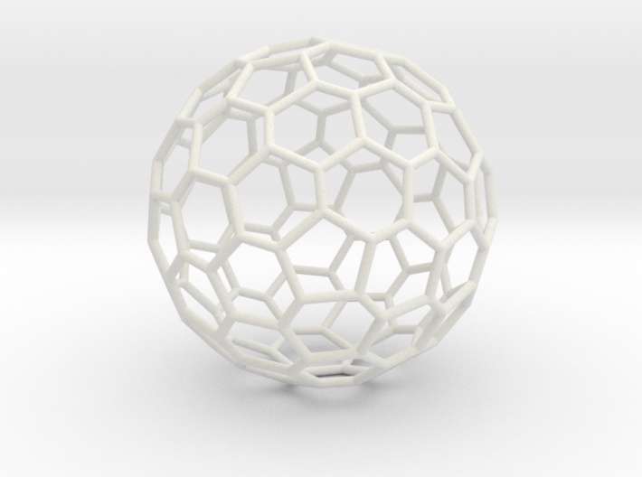 Goldberg polyhedron GP(2, 1) 3d printed