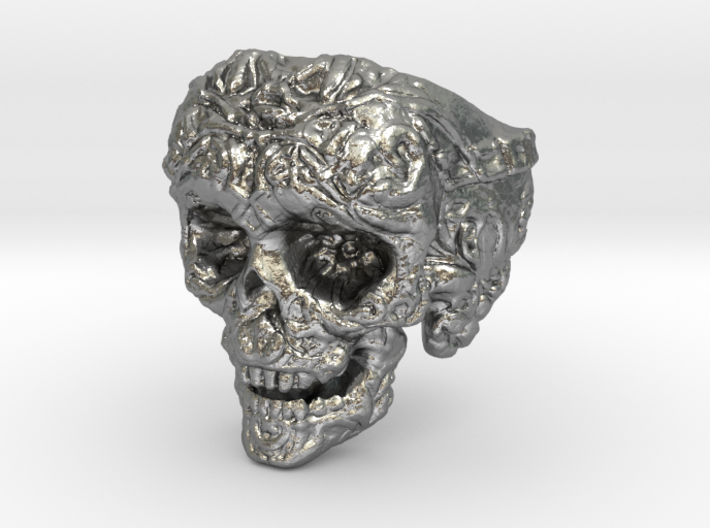 Barbarian Skull Ring size 12 3d printed