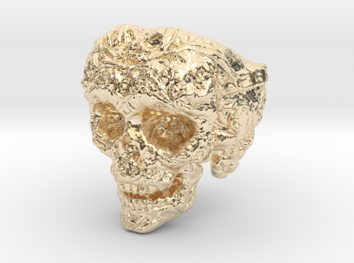 Barbarian Skull Ring size 12 3d printed