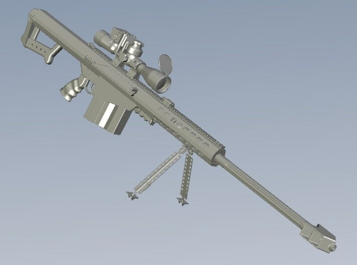 1/24 scale Barret M-82A1 / M-107 0.50" rifle x 1 3d printed 
