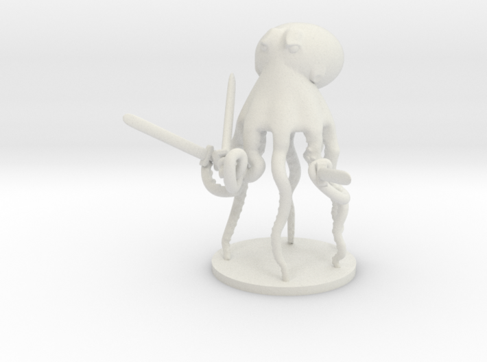 Octopus with Three Swords, 30mm 3d printed