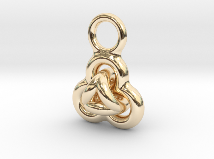 Interlocked Rings earring 3d printed