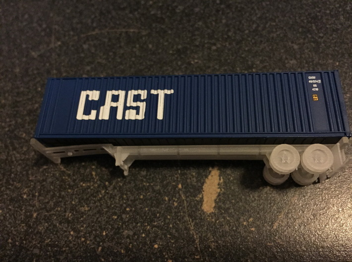 N 48' Container Chassis 4 Pack v1 3d printed 