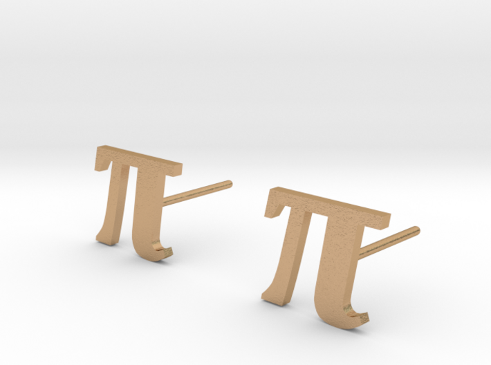 Pi stud earrings 10mm width. 3d printed