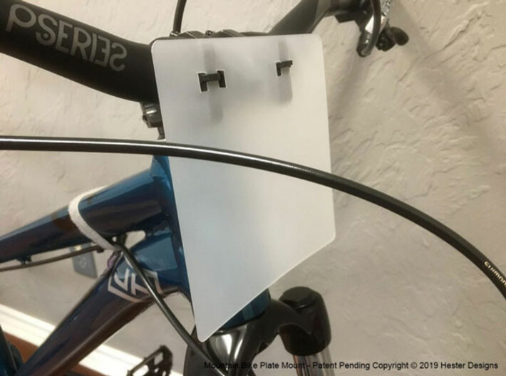 Number Plate Mount - 35mm Handlebars 3d printed Mount your plate with zip ties.