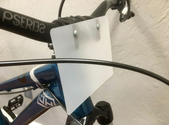 Number Plate Mount - 35mm Handlebars 3d printed Plate mount with hardware installation. (31.8 shown - 35mm is larger)