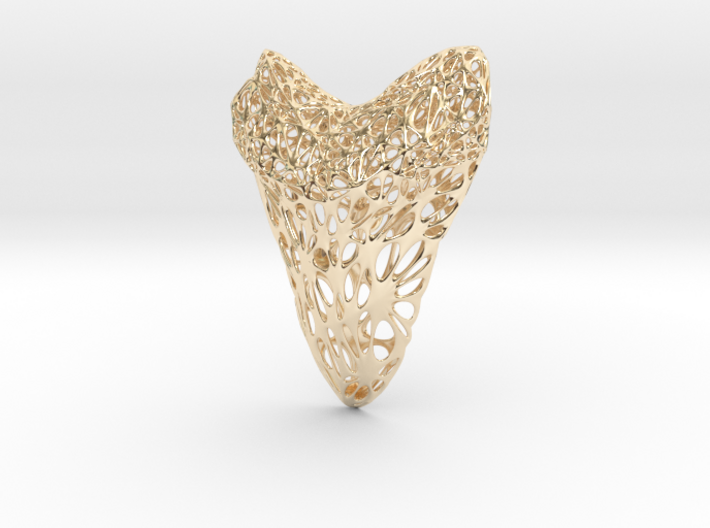 Shark Tooth Voronoi Pendant 3d printed