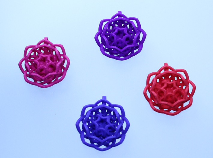 Transcendence lotus flower pendant 3d printed Lotus Flower Pendants