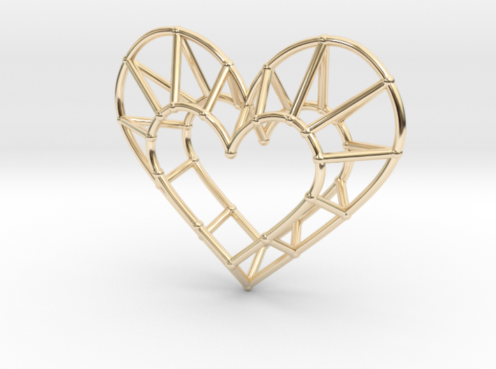 Minimalist Heart Pendant 3d printed