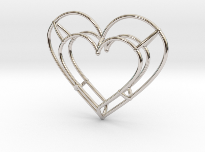 Small Open Heart Pendant 3d printed