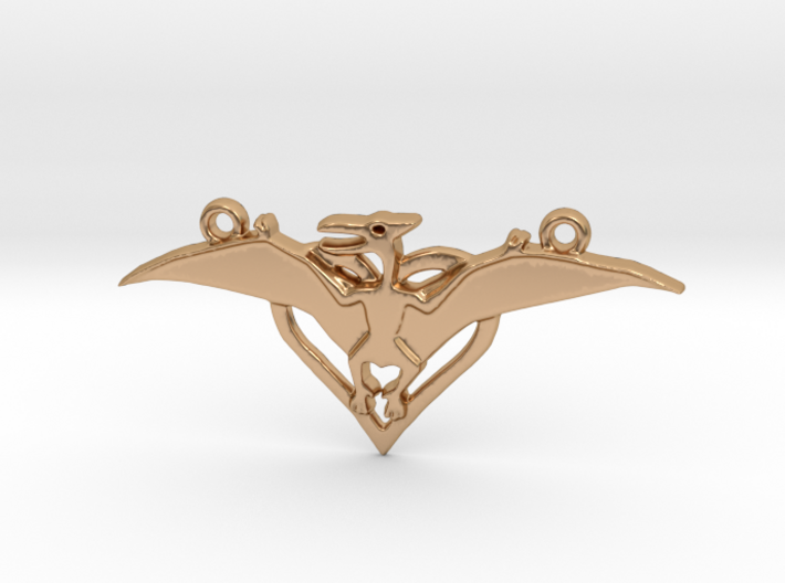 Pteradactyl pendant double hanger 3d printed