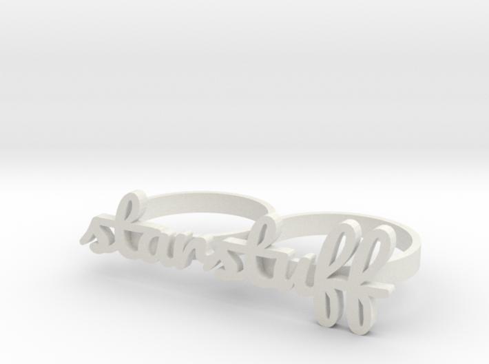 starstuff knuckle ring (size 9) 3d printed